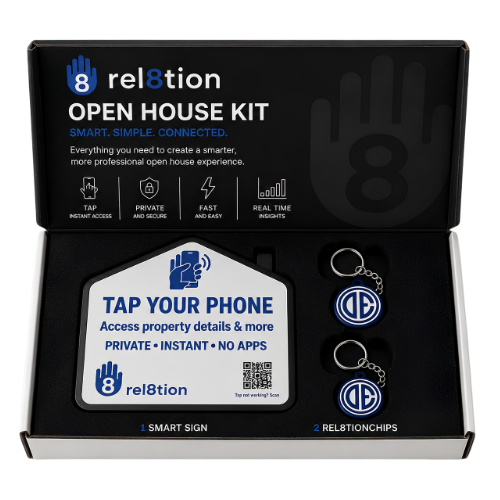 Rel8tion Open House Kit with Smart Sign and two Rel8tionChips